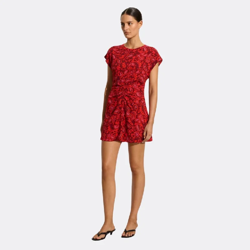 women's evening dressesCalestina Mini Dress (Selcetta Paisley Red)