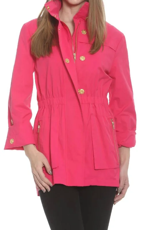 women's coats for rainy weatherTess Rain Jacket In Hot Pink