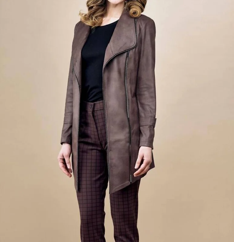 cozy women's coatsChocolate Jacket In Brown