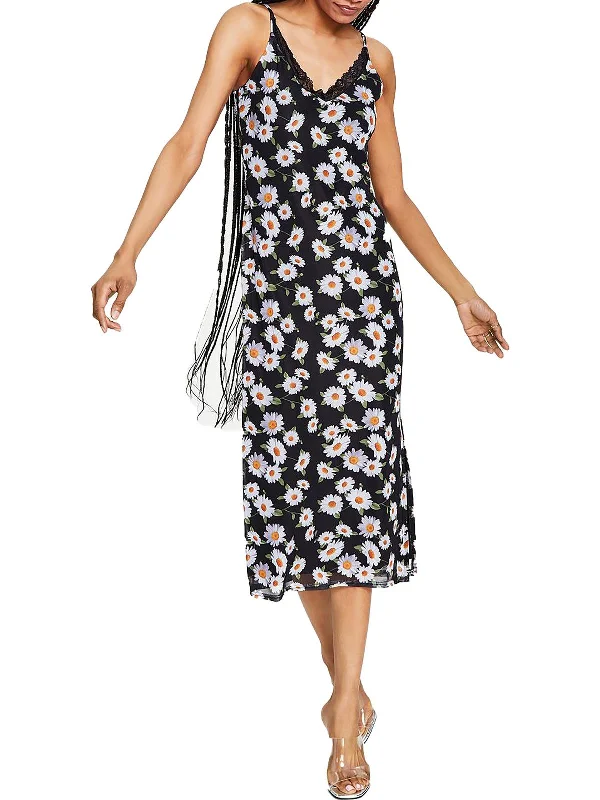 women's made-to-order dressesWomens Floral Print Calf Midi Dress