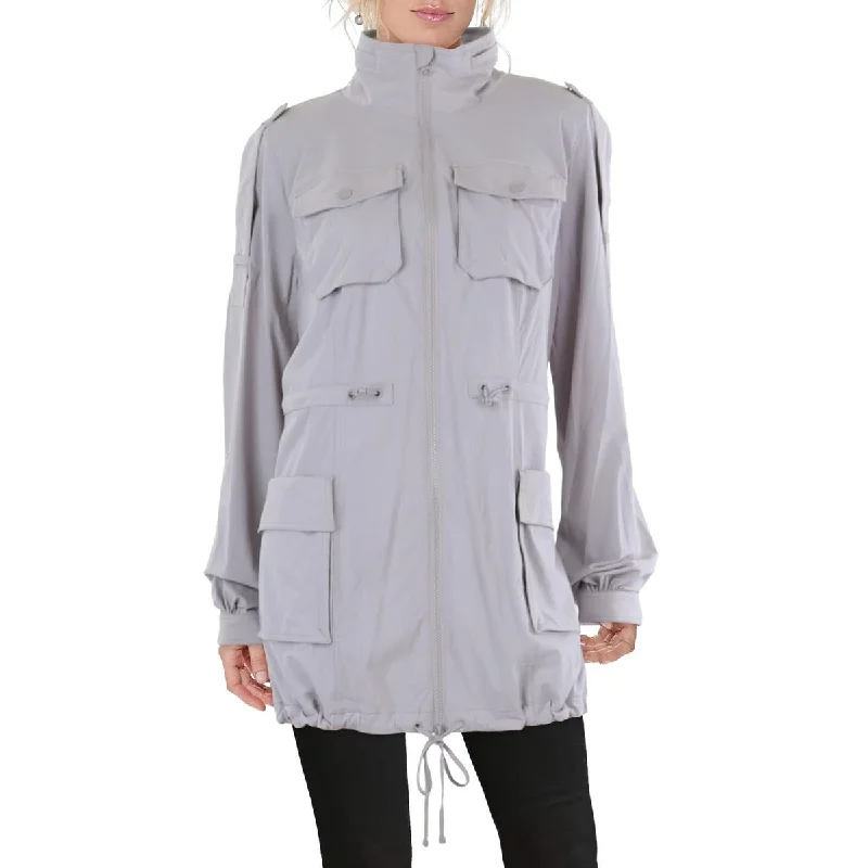 women's coats with adjustable sleevesWomens Utility Hidden Hood Anorak Jacket