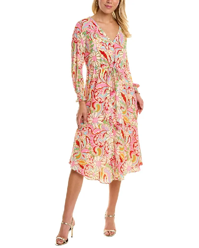 women's bell-sleeved dressesDonna Morgan Midi Dress