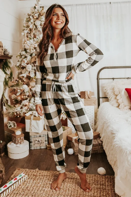 Christmas Morning Ivory Plaid Pajama Set-FINAL SALE