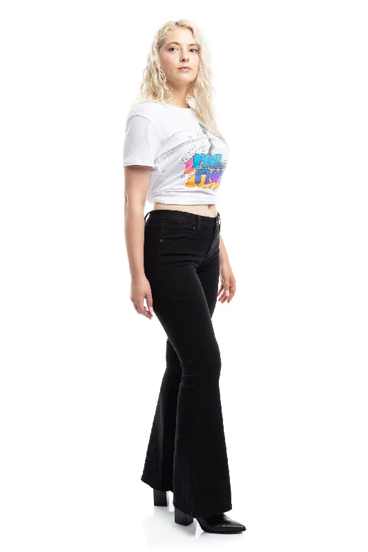 women's denim jeans for petite womenVintage Flare In Black