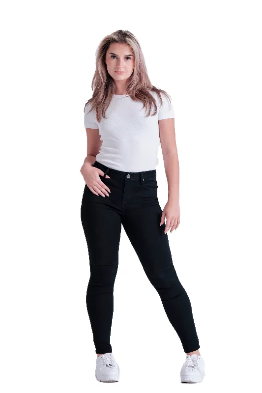 women's denim jeans with animal printsButter Mid-Rise Skinny in Black *New Fit*