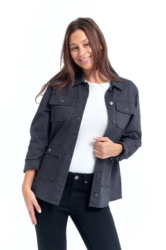 women's denim jeans for tall womenClassic Utility Jacket In Magnet