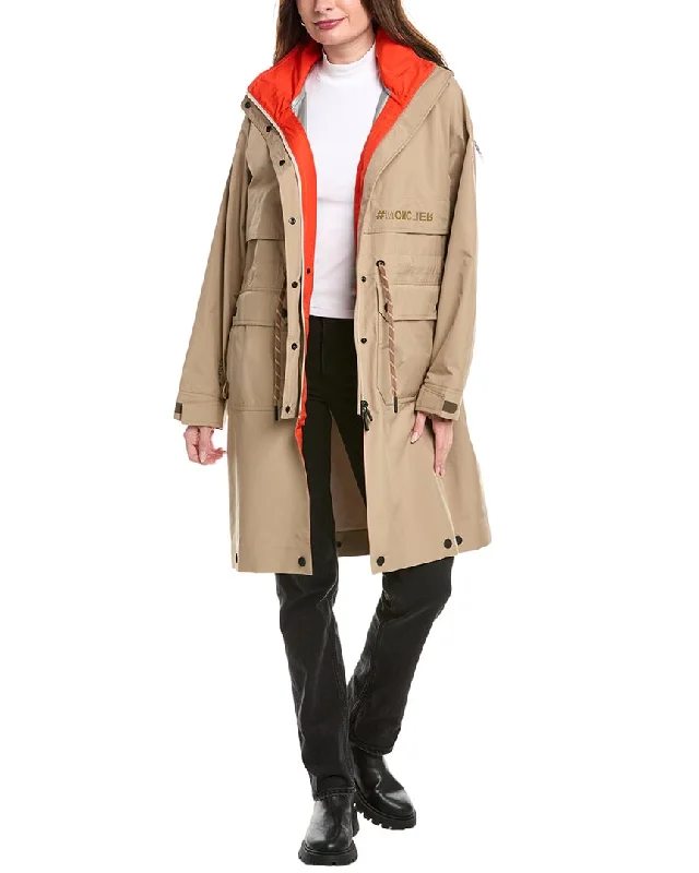 women's coats with satin liningsMoncler Seigne Coat