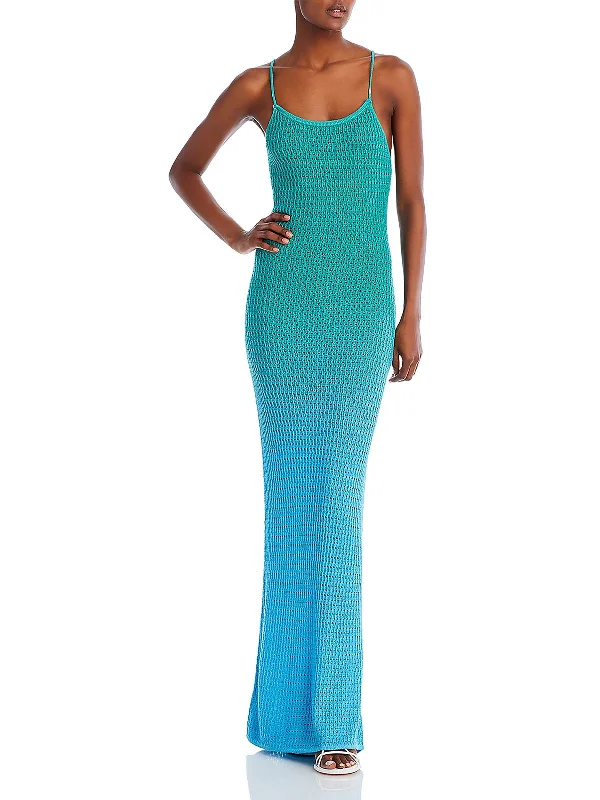 women's made-to-order dressesWomens Knitted Ombre Maxi Dress