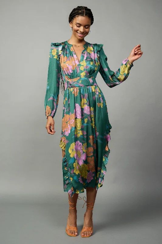 women's sustainable dressesEmmaline Botanical Midi Dress