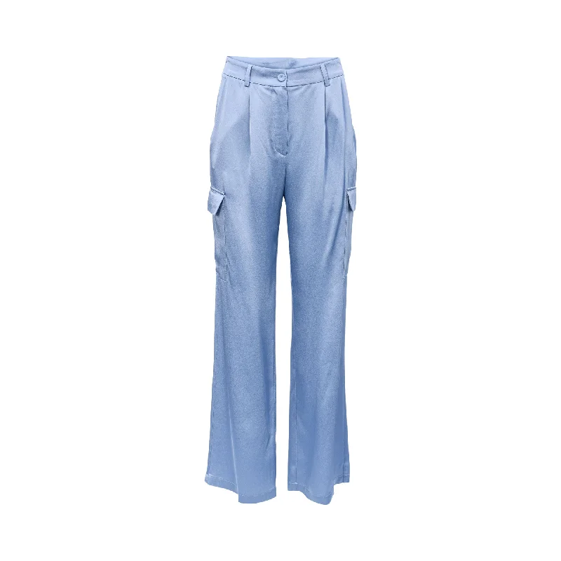 women's corduroy pantsSfizio Women's Satin Blue Bizard Pant