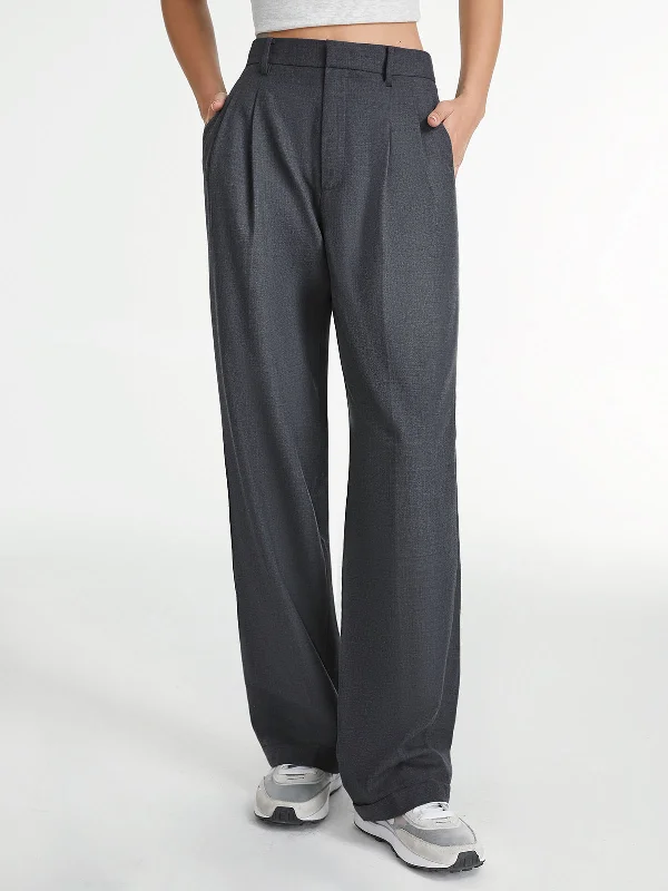 women's drawstring pantsBerryBetty - Airstream Straight Leg Dress Pants