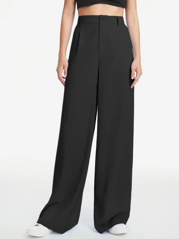 women's leggingsBerryBetty - High Waisted Wide Leg Relaxed Fit Trousers