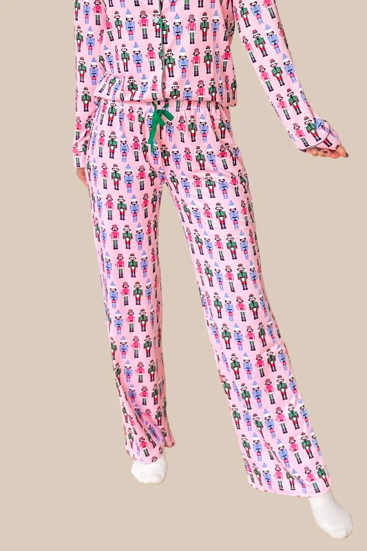 women's cropped pantsNutcracker Pink Pajama Pants