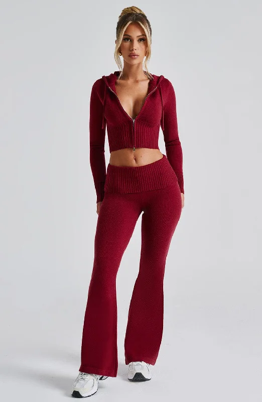 women's timeless pantsPortia Knit Pants - Red