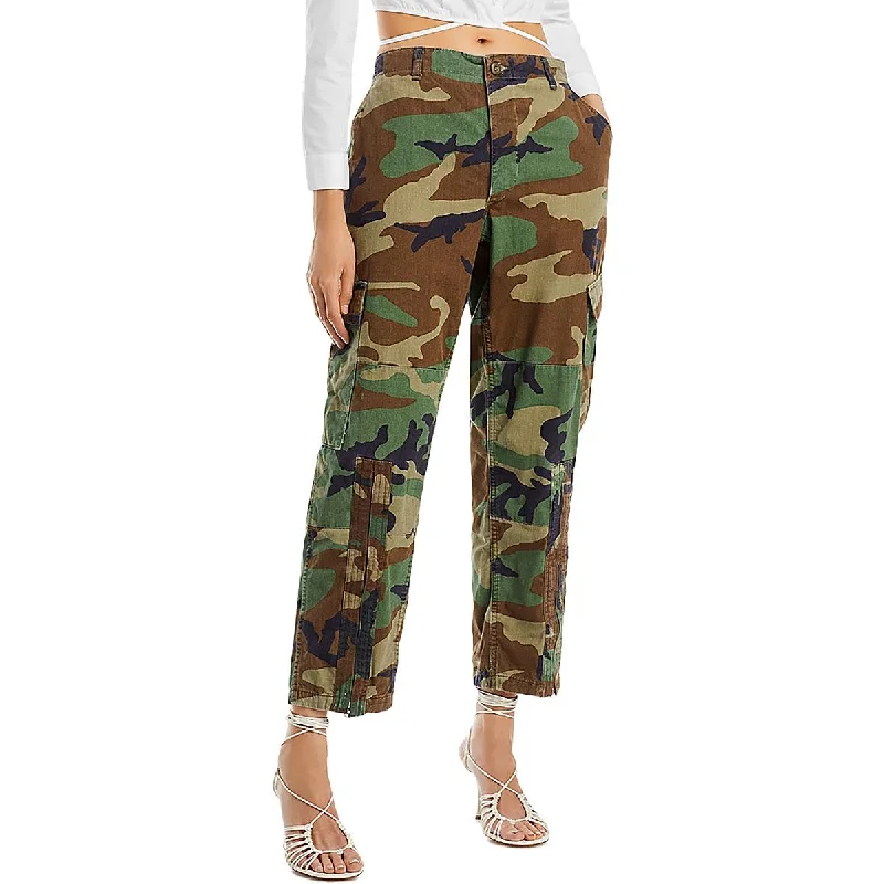 women's slim-fit pantsUpcycle Mens Camouflage Straight Leg Cargo Pants