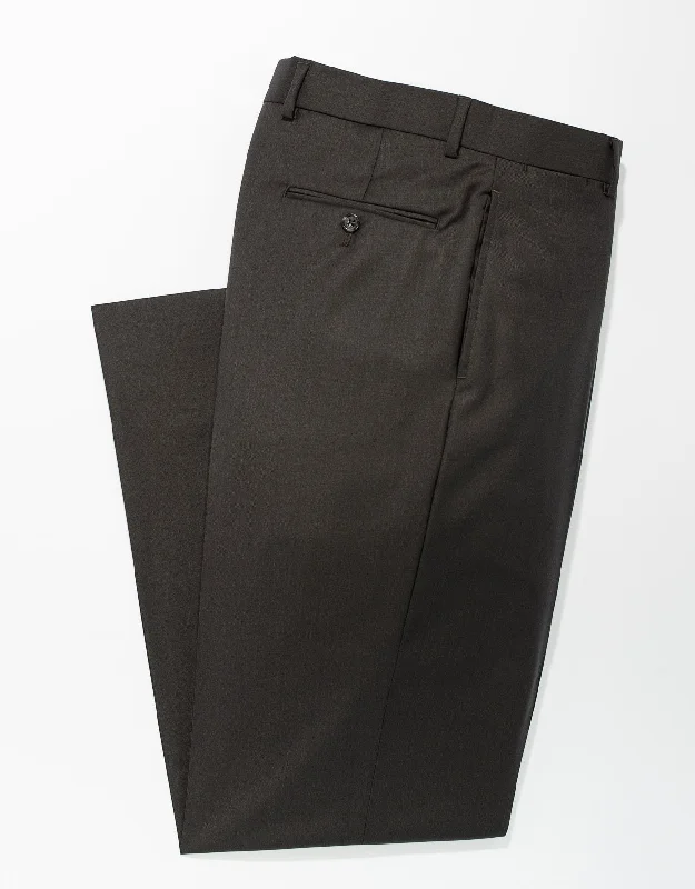 women's empire waist dressesBROWN WOOL TROUSERS - CLASSIC FIT