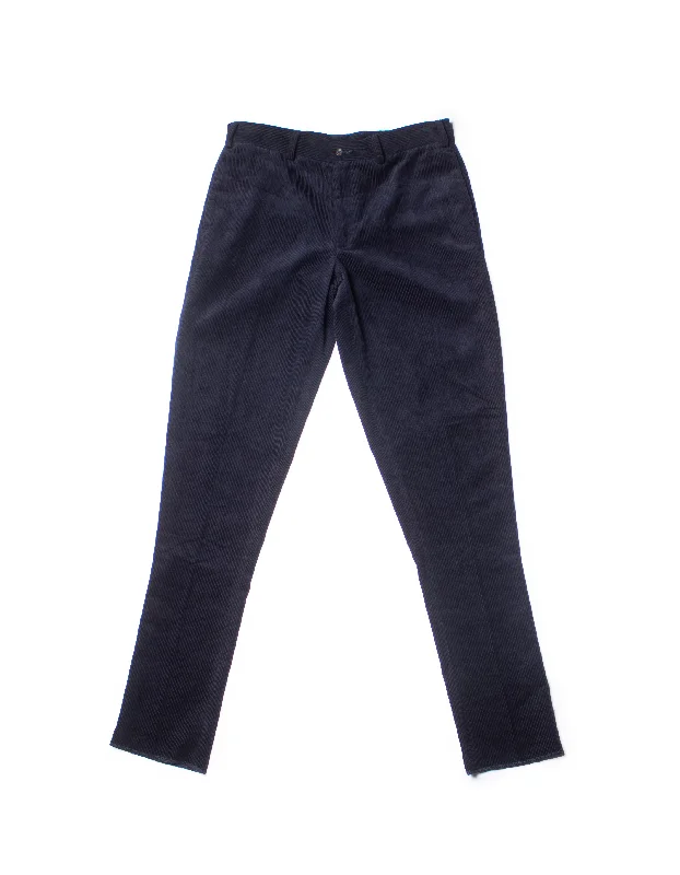 women's affordable dressesCORDUROY PANTS - NAVY