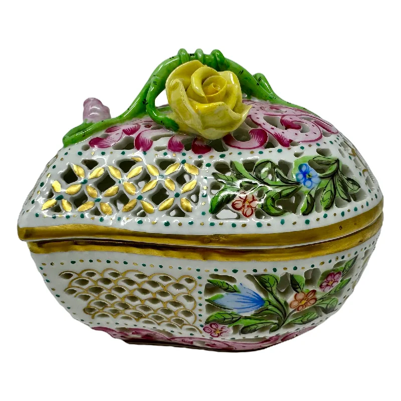 women's checkered dressesHand Painted Reticulated Heart Shape Box with Lid