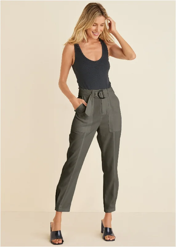 women's trendy dressesRelaxed Twill Straight Pant - Olive