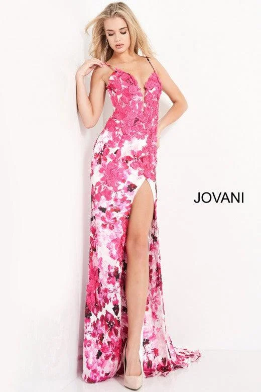 women's made-to-order dressesJovani 06091 Prom Long Formal Sexy Floral Dress