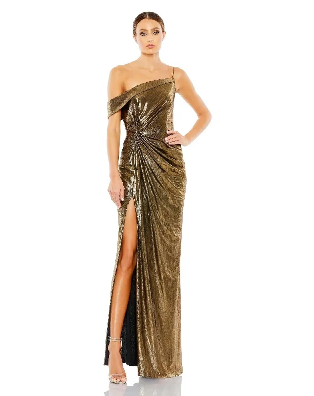 women's mini dressesMac Duggal 26728 Prom Long Formal Metallic Dress