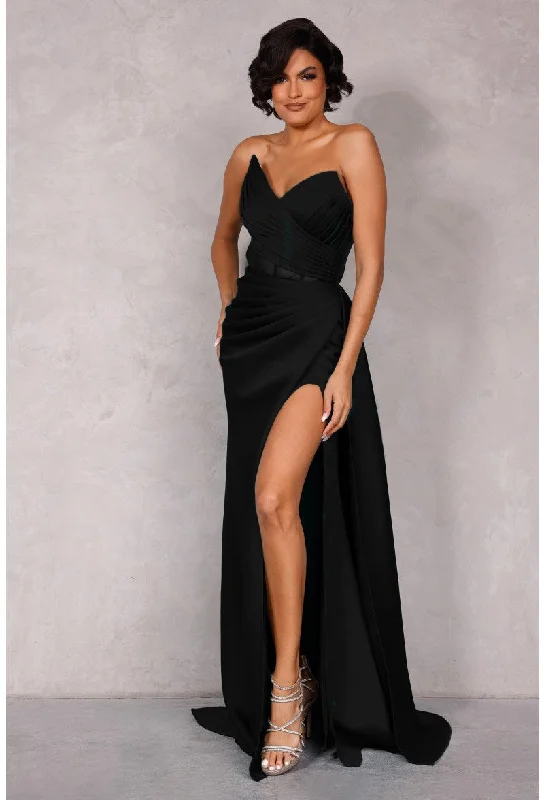 women's high-low dressesTerani Couture 2111P4020 Long Strapless Prom Dress