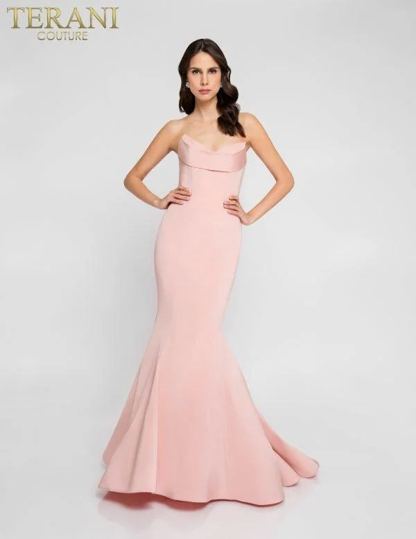 women's wrinkle-resistant dressesTerani Couture 1812P5386 Formal Long Prom Dress