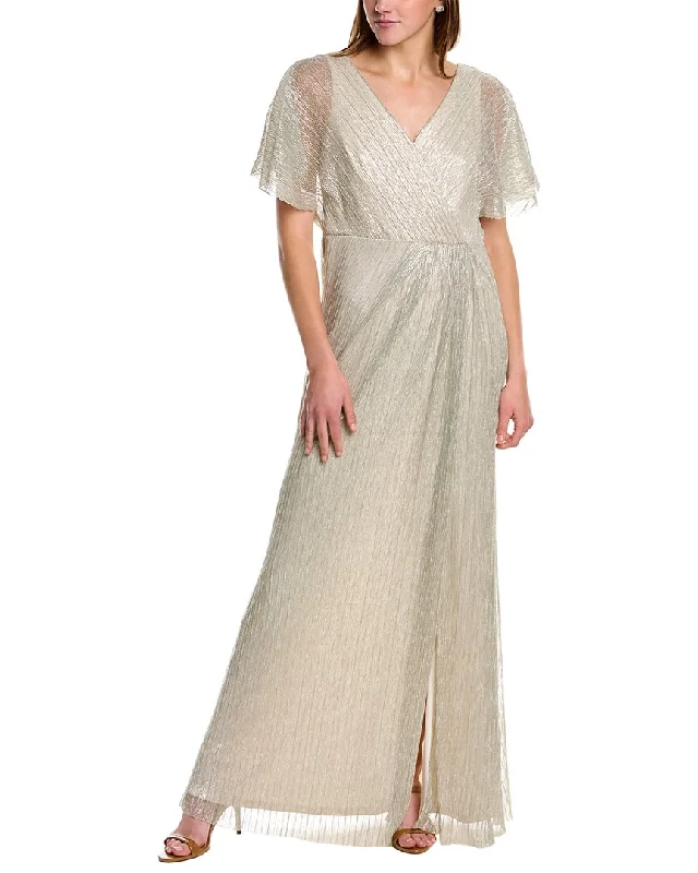 women's affordable dressesAdrianna Papell Crinkled Mesh Gown