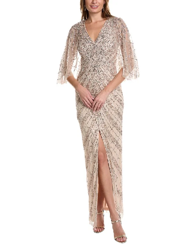 women's affordable dressesAidan Mattox Fully Beaded Column Gown