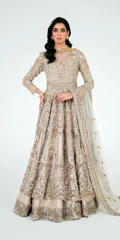 women's work dressesEmbellished Lehenga Gown Style Pakistani Bridal Dress