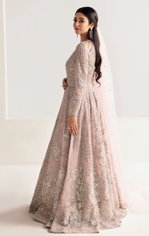 women's trendy dressesEmbellished Pink Pakistani Bridal Dress in Gown Style