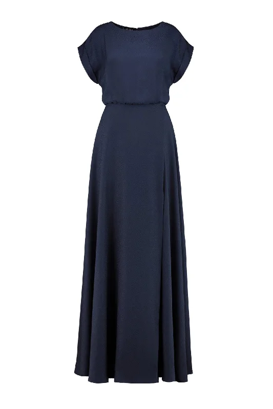 women's A-line dressesLEIBNITZIA NAVY BLUE GOWN