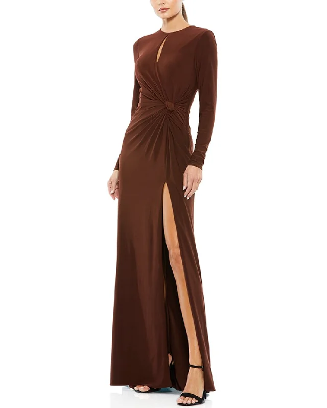 women's shift dressesMac Duggal Keyhole Draped Gown