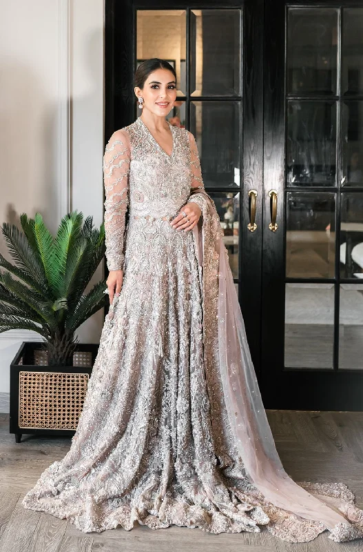 women's custom dressesPakistani Bridal Walima Dress in Gown Lehenga Style