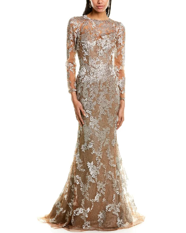 women's empire-line dressesRene Ruiz Lace Gown