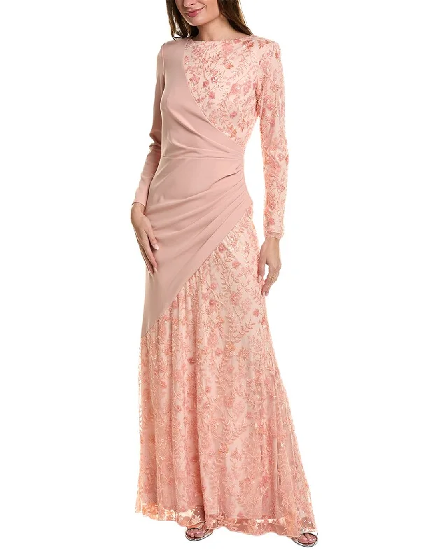 women's vintage dressesTadashi Shoji Floral Gown