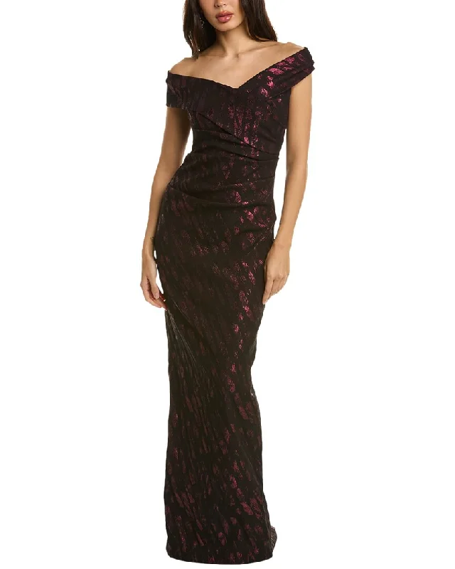 women's vintage dressesTeri Jon by Rickie Freeman Jacquard Gown